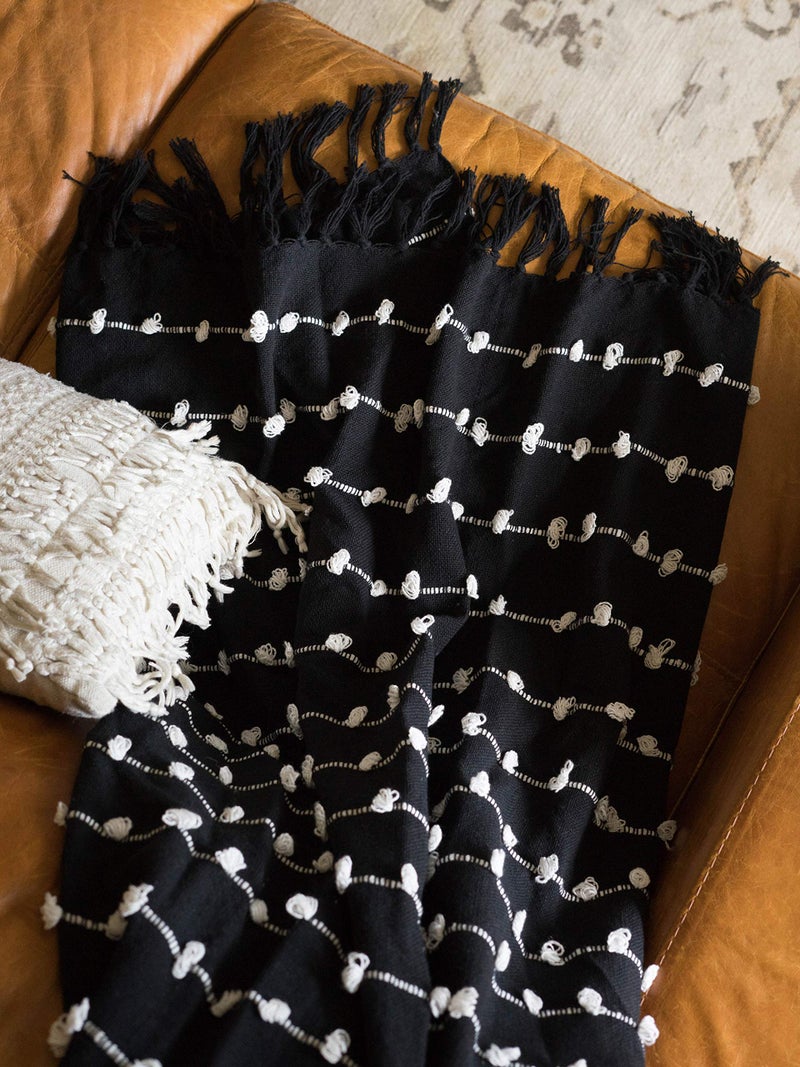 DII Woven Loop Throw Collection, 50x60, Black - Image 2